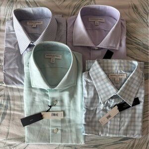 4 Banana Republic Men’s Large SlimFit Dress Shirts. (Lot of four shown)